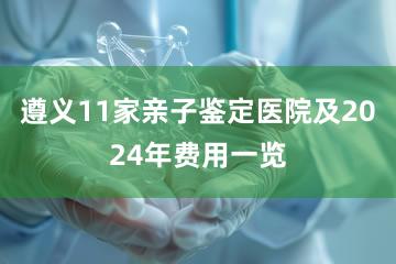 遵义11家亲子鉴定医院及2024年费用一览